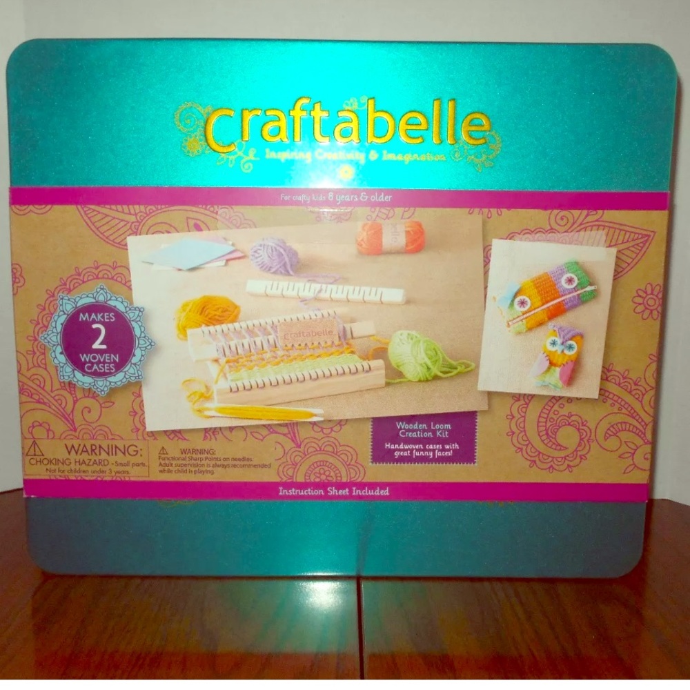 Craftabelle wooden loom creation kit makes 2 cases